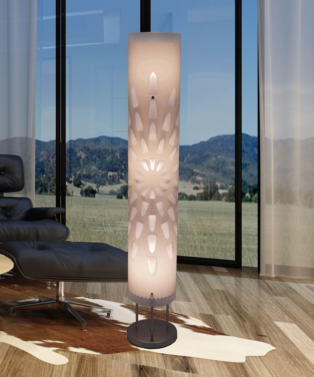 White Floor Lamp HBK002L Modern Contemporary Art Decor For Living Room
