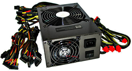 Works 1200W ATX 12V and EPS 12V Computer Power Supply, Active PFC,  CrossFire and SLI Ready, w/ 135m - AeroCooler