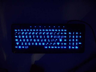 W9870 Large Print Dual (Blue/Orange) Color LED USB Keyboard