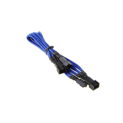 Bitfenix BFA-MSC-3F33F60BK-RP (Blue) Alchemy Multisleeved 60cm 3Pin to 3x 3Pin Adapter Cable