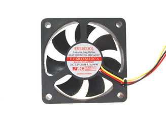 EverCool EC6015M12CA 60x15mm Ball Bearing Fan, 3pin