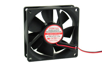 Evercool EC8025M12C-D2P 80x80x25mm Ballbearing Fan, 2Wire, 2Pin