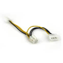 6inch 2x 4Pin Molex (M) to 6pin PCI-E Power Adapter Cable (#99231)