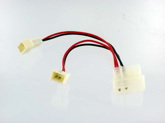 CB-YA-224 4Pin Molex (2 Wire Male Pin) to 2 X 3Pin (Male) Y Adapter