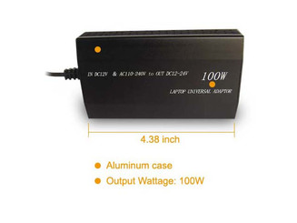 100 watts Aluminum Home & Car 2-in-1 Universal Adjustable Power Adaptor