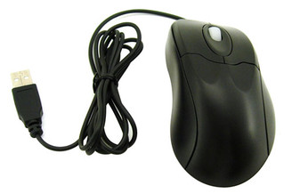 Black 3 Button Optical PS2 Mouse 004BK