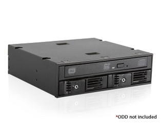 iStar T-5K225T-SA Slim ODD/2x2.5inch SATA HDD Trayless Hot-Swap Cage