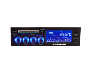 Kingwin FPX-003 5.25inch Bay 4Ch Fan Controller ,eSATA Port,Card Reader