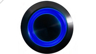 LAMPTRON 19mm Vandal Resistant Illuminated (Blue) Momentary Switch