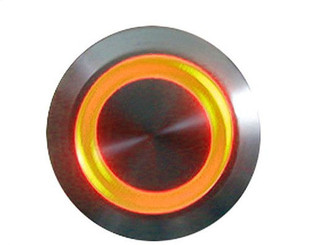 LAMPTRON 16mm Vandal Resistant Illuminated (Orange) Momentary Switch