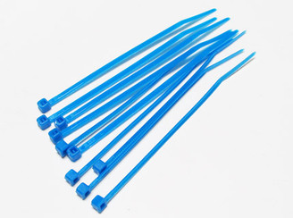 4inch (10cm) UV Blue Nylon Cable Zip Tie (10pcs)
