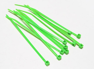 4inch (10cm) UV Green Nylon Cable Zip Tie (10pcs)