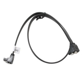 18inch SATA3.0 6Gbs cable,right to right, Black w/ metal latch