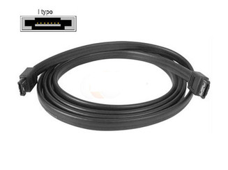 6FT Premium External eSATA SATA II Round Cable (I to I), Black