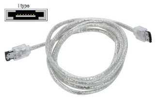6FT Premium External eSATA SATA II Round Cable (I to I), Silver