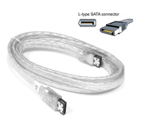 6FT Premium External eSATA SATA II Cable (L to L), Silver