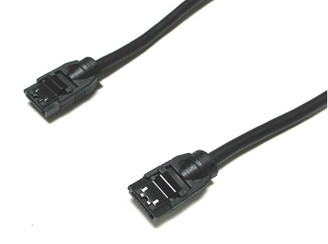 30cm SATA 6Gbps Round Cable,180 to 180 Degree,Black, Metal Latch