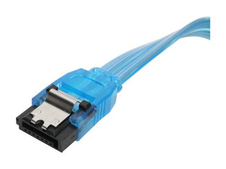 6inch SATA 3.0 6Gbs cable ,180 to 180 degree, UV blue, metal latch