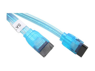 24inch SATA3.0 6Gbs cable ,straight to straight, UV blue, metal latch