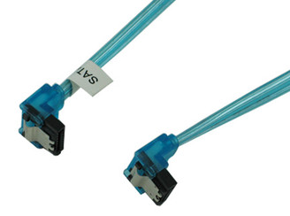24inch SATA3.0 6Gbs cable ,right to right, UV blue, metal latch