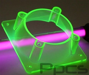 80mm to 60mm Fan Adapter Plastic (UV Green)