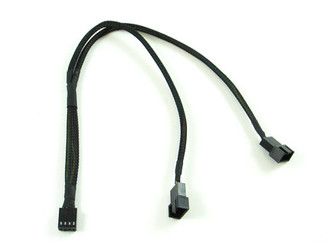 12inch 4PIN PWM FAN Y CABLE W/ BLACK SLEEVED