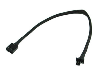 12inch 4PIN PWM FAN EXTENSION CABLE W/ BLACK SLEEVED