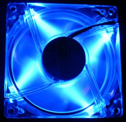 80mm Quad UV LED Fan (Blue)