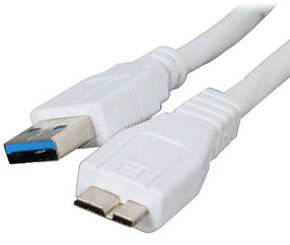 3ft USB 3.0 A male to Micro B male cable for Samsung Galaxy S5/Note 3,white color