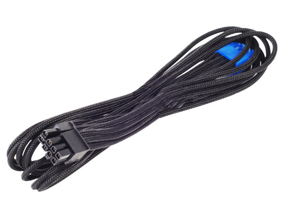 Cable PCIe 8-pin (6+2) Para Fuente Modular SilverStone - 55 Cm, Funda Negra, Mejora La Estética Del PC