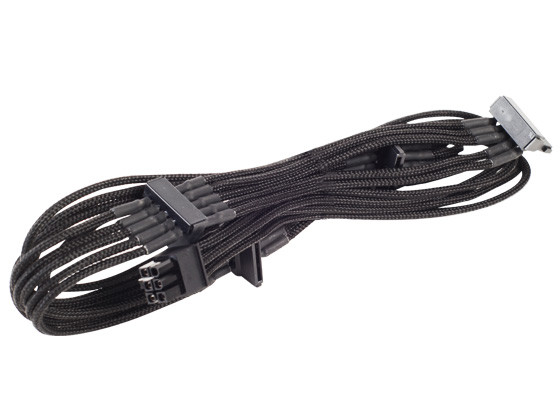Ext Cable Silverstone SST-PP06B-EPS75 750mm Black Sleeved EPS//ATX12V 8pin 4+4