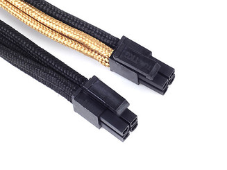 Silverstone SST-PP07-EPS8BG (1 x 8pin to EPS12V 8pin(4+4) connector, Black/Gold) Extension Power Cable