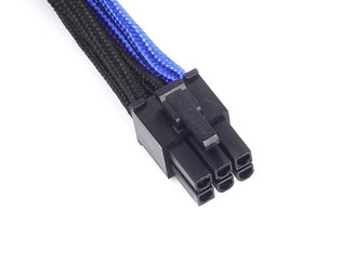 Silverstone SST-PP07-IDE6BA (1 x 6pin to PCI-E 6pin connector, Black/Blue) Extension Power Cable