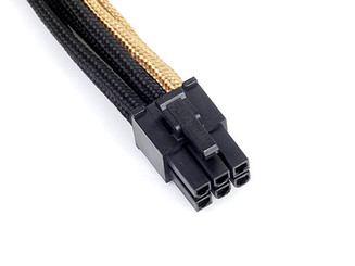 Silverstone SST-PP07-IDE6BG (1 x 6pin to PCI-E 6pin connector, Black/Gold) Extension Power Cable