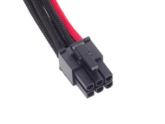 Silverstone SST-PP07-IDE6BA - 25cm 6pin to PCI-E 6pin Sleeved Extention Cable Black Blue送料無料 Silverstone SST-PP07-IDE6BA (1 x 6pin to PCI-E 6pin connector