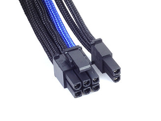 Silverstone SST-PP07-PCIBA (1 x 8pin to PCI-E 8pin(6+2) connector, Black/Blue) Extension Power Cable