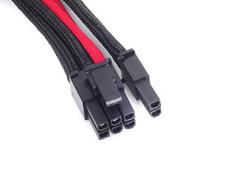 Silverstone SST-PP07-PCIBR (1 x 8pin to PCI-E 8pin(6+2) connector, Black/Red) Extension Power Cable