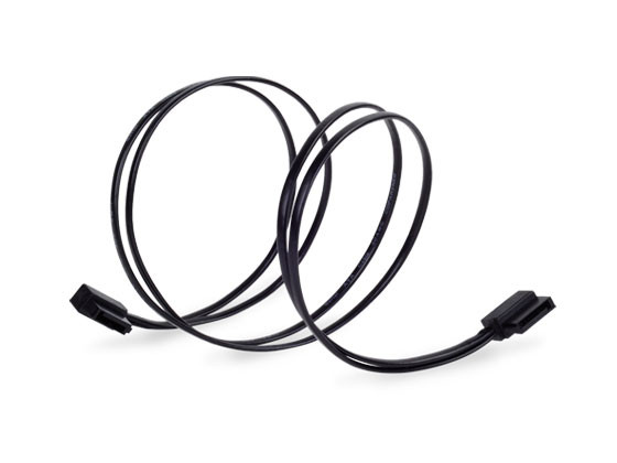 Silverstone SST-CP11B-500 (Black) Low Profile Ultra Thin 90 Deg 6Gb/s SATA  Cable - AeroCooler