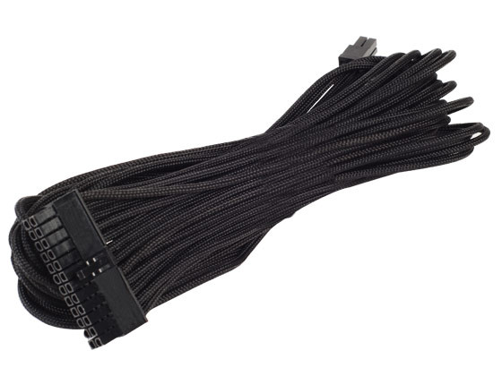Ext Cable Silverstone SST-PP06B-EPS75 750mm Black Sleeved EPS//ATX12V 8pin 4+4