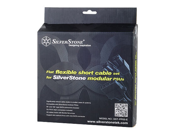 Ext Cable Silverstone SST-PP06B-EPS75 750mm Black Sleeved EPS//ATX12V 8pin 4+4