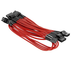 Thermaltake AC-013-CN3NAN-PR Individually Sleeved 4Pin Peripheral Cable &#65533; Red