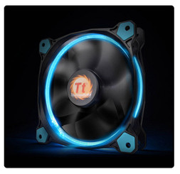 Thermaltake CL-F038-PL12BU-A Riing 12 High Static Pressure Blue LED Radiator Fan