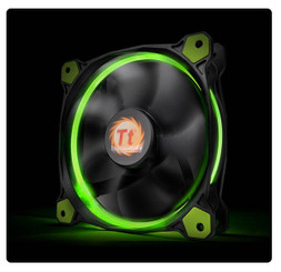 Thermaltake CL-F038-PL12GR-A Riing 12 High Static Pressure Green LED Radiator Fan