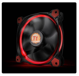 Thermaltake CL-F038-PL12RE-A Riing 12 High Static Pressure Red LED Radiator Fan