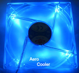 Top Motor 120mm x 120 mm x 25mm 4 Blue LED Crystal Clear Fan (4Pin)