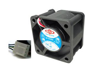 Top Motor DF124020BH-3G 40x20mm 2 Ball Bearing Fan,3pin