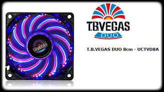 Enermax UCTVD8A T.B. VEGAS DUO Blue/Red Combo LED 11 Switchable Color Modes 80mm Fan
