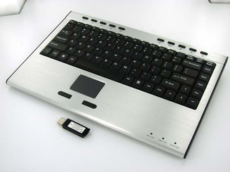 2.4GHz Wireless Aluminum Touchpad USB Keyboard (Compact Size)