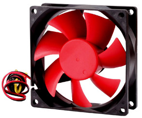 Thermaltake 120mm fan (black frame Red blade) sleeve bearing A2368