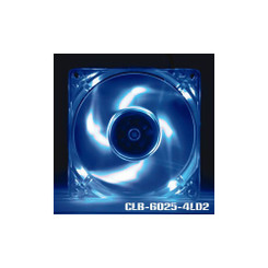 EverCool CLB-6025-4LD2 60mm x 25mm Blue LED 3Pin Fan 